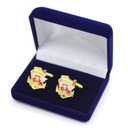 Запонки ТЕМНО-СИНИЕ с футляром