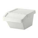 SZELEKTÍV HULLADÉKGYŰJTŐ TARTÁLY FEDÉLLEL FEHÉR 37 L IKEA SZORTÍROZÓ Termék tömege egységcsomagolással együtt 1.33 kg