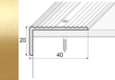 Listwa 90cm kątownik aluminium 40x20mm ZŁOTO A33