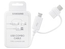 Kábel Samsung Combo USB – Micro USB + USB Typ-C EP-DG930DWEGWW 1.5 m, biely