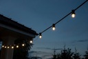 Záhradná žiarovka 10mb+10 LED žiaroviek 2W Filament Dĺžka 1000 cm