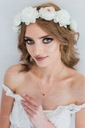 Венок для волос с большими цветами пионы в стиле бохо пион насыщенно-кремовый на свадьбу