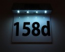 Podsvietené číslo domu Tabuľa Metal LED SOLAR Šírka produktu 18.5 cm