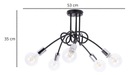 ZÁVESNÉ STROPNÉ SVIETIDLO LUSTER CHRÓM EDISON LOFT INDUSTRIÁLNY KOV Hmotnosť (s balením) 3 kg