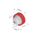 POULIE LIBRE ROULEMENT DE TOIT VERSUS FI 26MM BLOCAGE SILENCIEUX 10 PC. photo 1 - milautoparts-fr.ukrlive.com