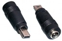 Адаптер гнездо DC 2.1/5.5 – штекер mini USB (2156)