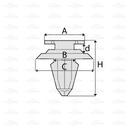 RIVET DE REVÊTEMENT CITROEN PEUGEOT RENAULT 10SZT photo 4 - milautoparts-fr.ukrlive.com