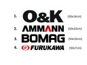 Наклейка с логотипом O&K AMMANN BOMAG FURUKAWA