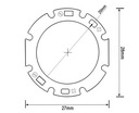 LED MODUL COB 7W 21 - 23V 300mA BIELA TEPLÁ ALEBO STUDENÁ 670lm 28mm Stav balenia originálne