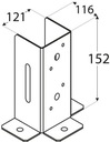 PSP DX 120 ZÁKLAD STRUPU OTVORENÚ 121x107mm Producent Domax