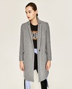 Vlnený kabát pánskeho strihu ZARA XL Nový Dominujúca farba sivá