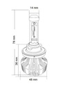 LED ŽIAROVKA H9 COB 8000LM 2x20W EXTRA SILNÁ Katalógové číslo dielu FL COB H9