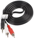 АУДИОКАБЕЛЬ MINIJACK 3,5 ММ 3 PIN->2X RCA 2M