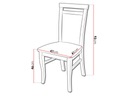 Stolička do jedálne MOVILE 16 - biela / tmavá hnedá 1 Hĺbka nábytku 41 cm