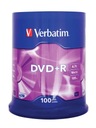 VERBATIM DVD+R 4.7 GB 100 kusov + MARKER NA POPIS Výrobca Verbatim