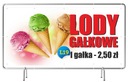 Gotowe Baner REKLAMA 3mx1m - Lody Gałkowe Szyld
