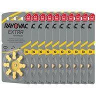 80X батареї для слухових апаратів EXTR RAYOVAC 10