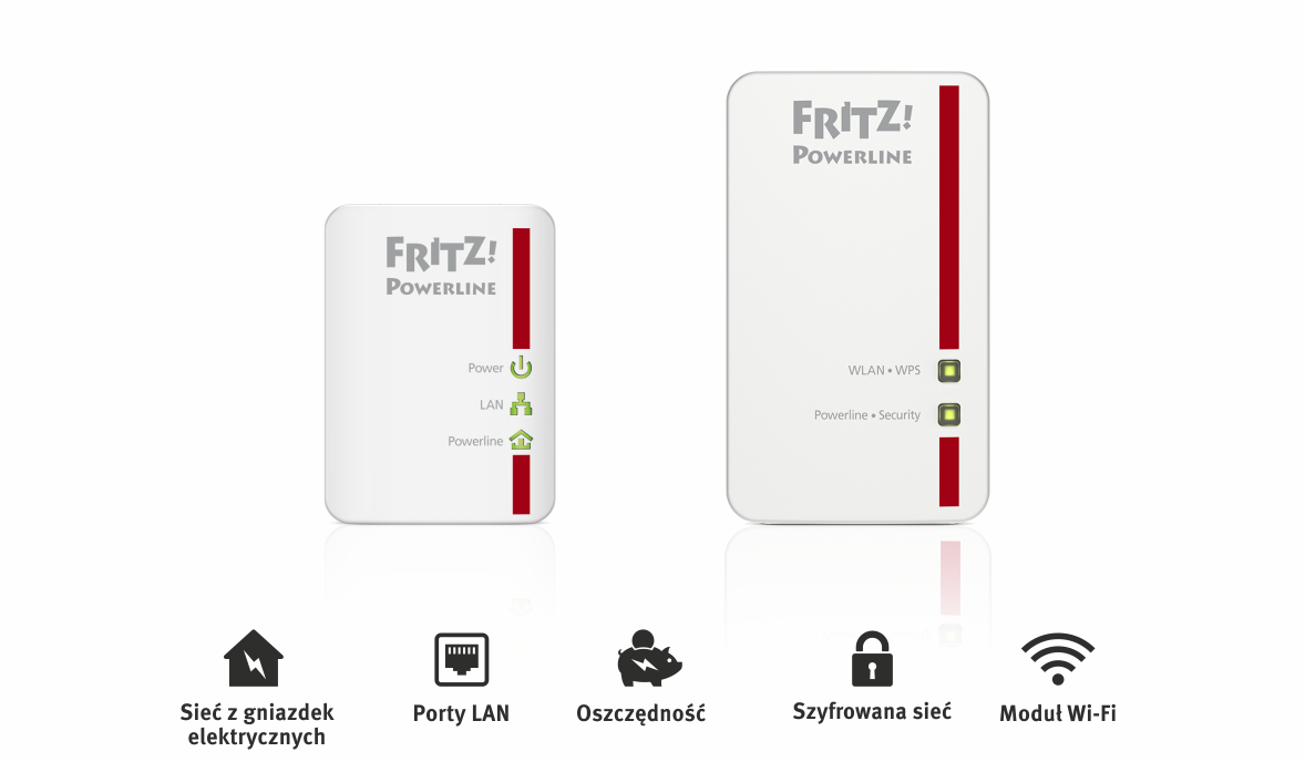 Adapter PLC FRITZ!Powerline 540E (+Wi-Fi) MESH, FRITZ!Powerline