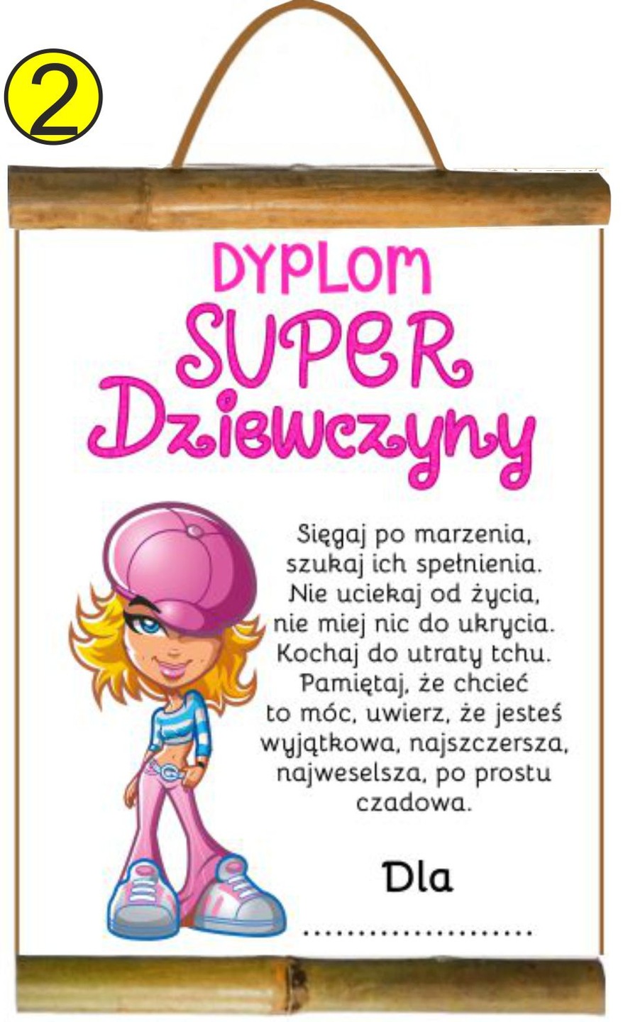 Dyplom Super Dziewczyny Do Druku DYPLOM prezent na DZIEŃ KOBIET dla dziewczyny kobi 7196144170 - Allegro.pl