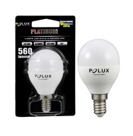 LED žiarovka gulička E14 6,3W b.ciepła 3000K 560lm mliečna G45 POLUX