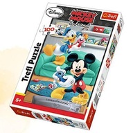 Puzzle Mickey Mouse a priatelia a Donald 40 Trefl 100 dielikov.