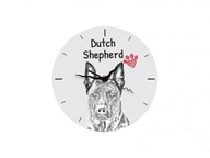 Holandský ovčiak Stojace hodiny s grafikou, MDF