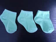Skarpetki niemowlęce mięta bawełna 11-12 cm 3-pak