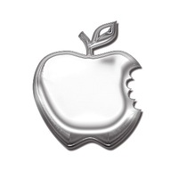 Nálepka ALU emblém jablko Apple 3D chróm