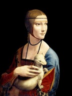 Reprodukcja obrazu Dama z Gronostajem Vinci 60x45
