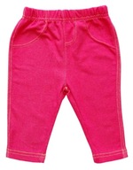 MALINOWE pohodlné dievčenské nohavice treggins ružové J.NOWE 68-74