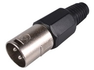 Złącze Wtyk mikrofonowy XLR 3-PIN czarny