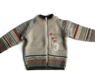 Sweterek chłopięcy sweterek beżowy zapinany na zamek 80-86 cm