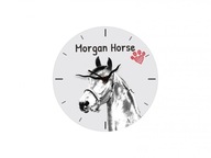 Kôň Morgan Stojace hodiny s grafikou, MDF