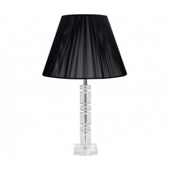 STOLOVÁ LAMPA STRIEBORNÁ GLAMOUR 60cm S ČIERNYM TIENIDLOM