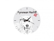 Pyrenejský mastif Stojace hodiny s grafikou, MDF
