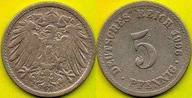 NIEMCY 5 Pfennig 1906 r. A