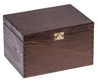 KRABIČKA 22x16x13 krabička KONTEJNER dřevo BRONZ