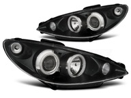 Фары перед peugeot 206 02- black angel eyes ccfl