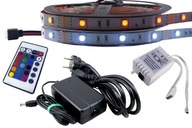 SET LED pásik SMD RGB 5050 ovládač diaľkový 7m
