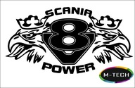 Наклейка на авто scania v8 мощность розмер, размер 15x15
