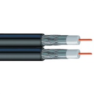 Koaxiálny kábel dvojitý Iapt H-155 DUAL čierny