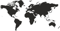 mapa świata naklejki na ścianę naklejka z mapą 150