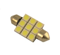 ŽIAROVKA C5W C10W BIELA 9 LED SMD 5050 36MM 24V