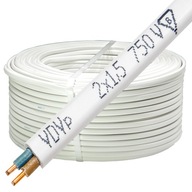 Podomietkový kábel YDYp 2x1,5mm CU 750V 100m