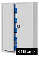 Skříň široká na spisy, lékařská, loftová, JAN NOWAK JAN II: šedá