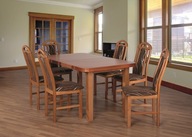 Zestaw ANKO 15 stół fornir 80x160+2x40cm 6 krzeseł