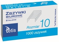 Zszywki biurowe stal No. 10 1000szt. Tetis GZ101-B