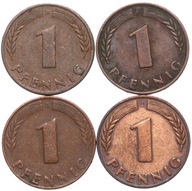 Nemecko NSR BANKA DEUTSCHER LANDER 4 x 1 Pfennig 1948 - KOMPLET MENNIC - DFGJ