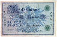 Niemcy - BANKNOT - 100 Marek 1908 ZIELONA PIECZĘĆ