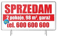 Solidny Baner 2x1m Sprzedam DOM/Działkę/Mieszkanie
